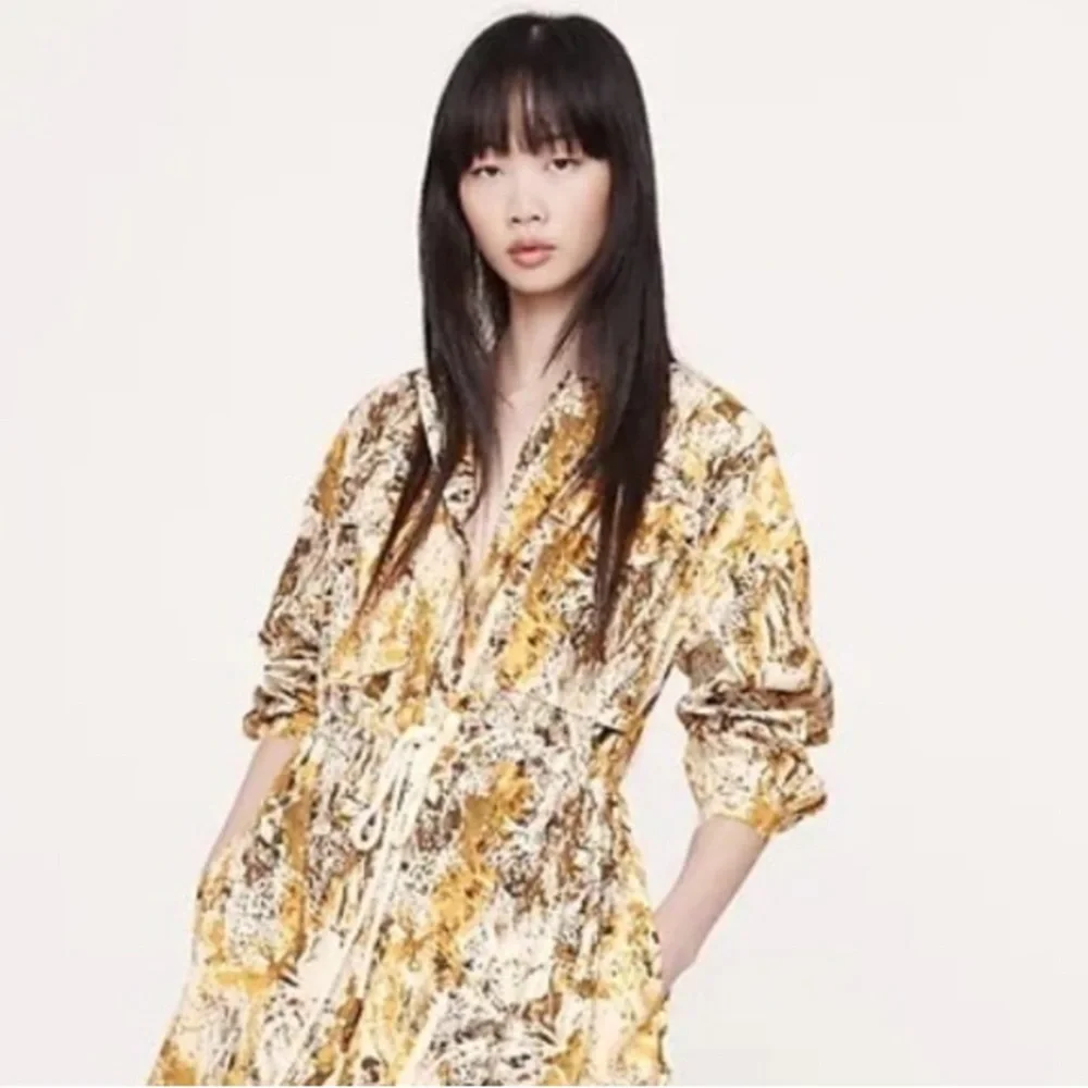 Banana Republic Yellow Floral Midi Dress - Picture 4 of 9